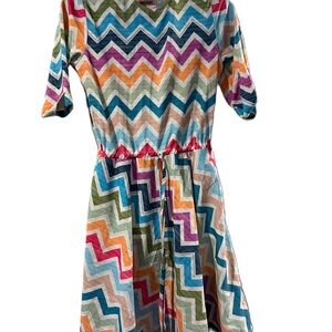 Colorful Chevron Kids Dress